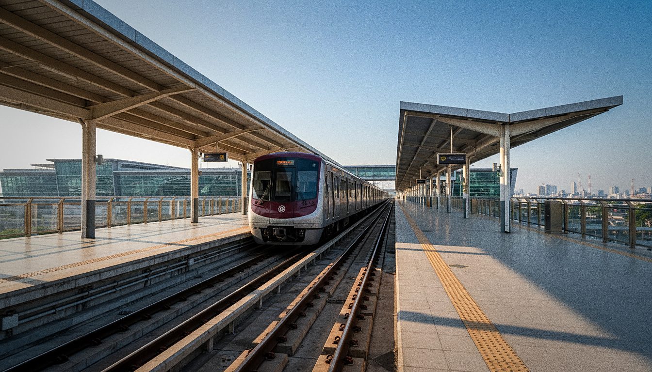 SRT Dark Red Line train at Don Mueang station